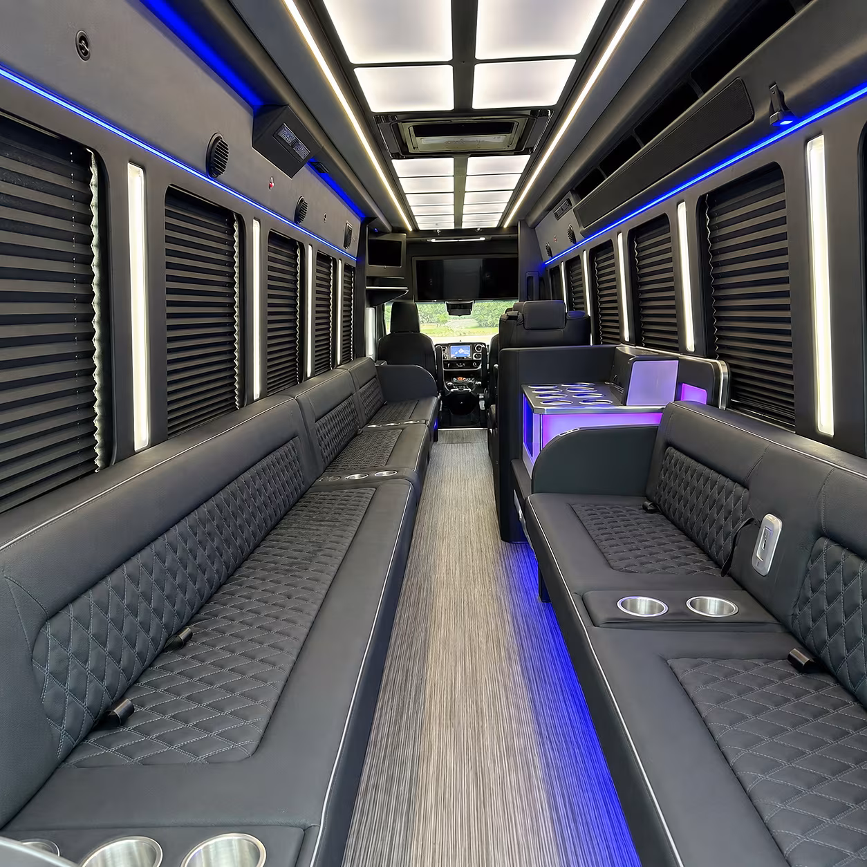 gilbert party bus rental interior