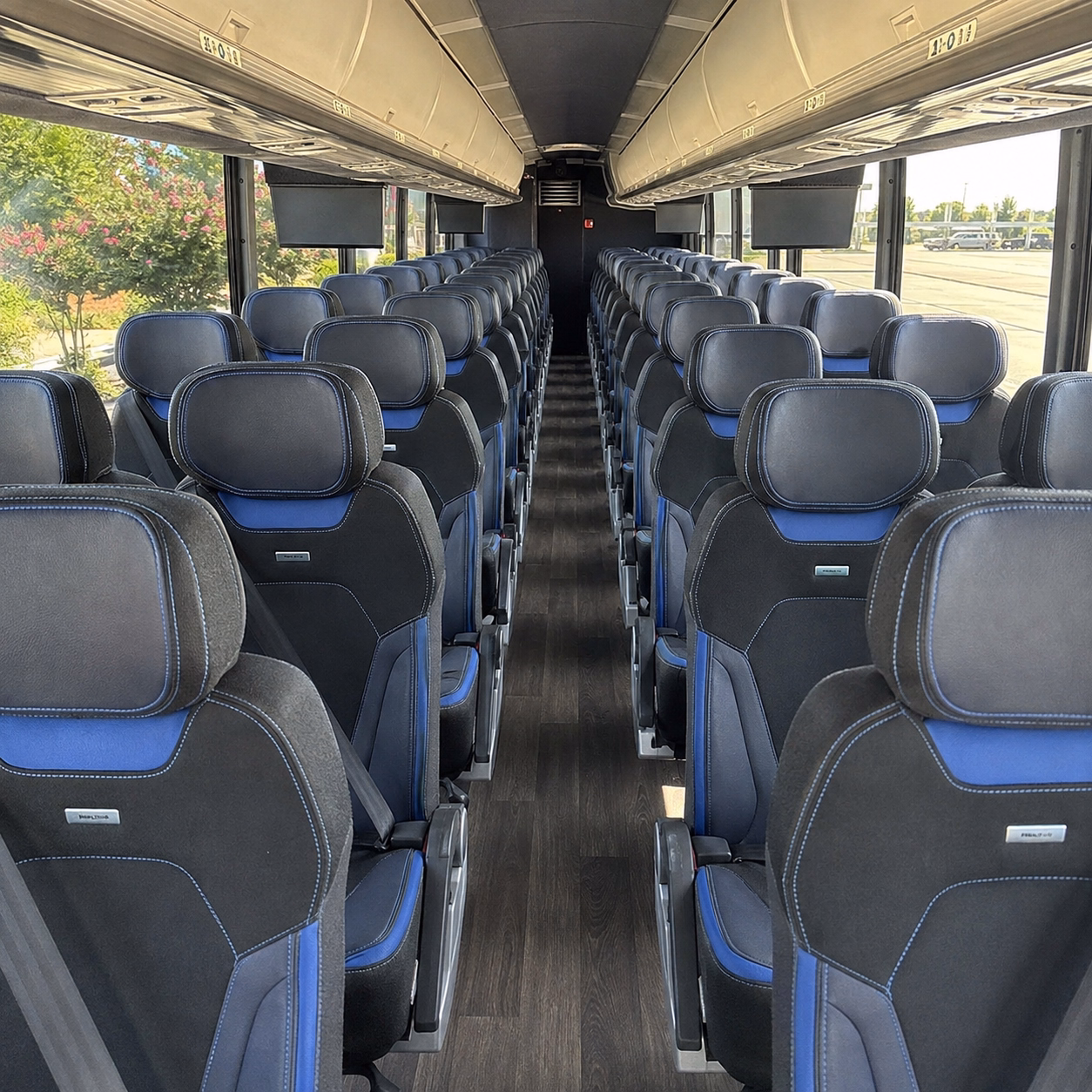 glendale charter bus rental interior
