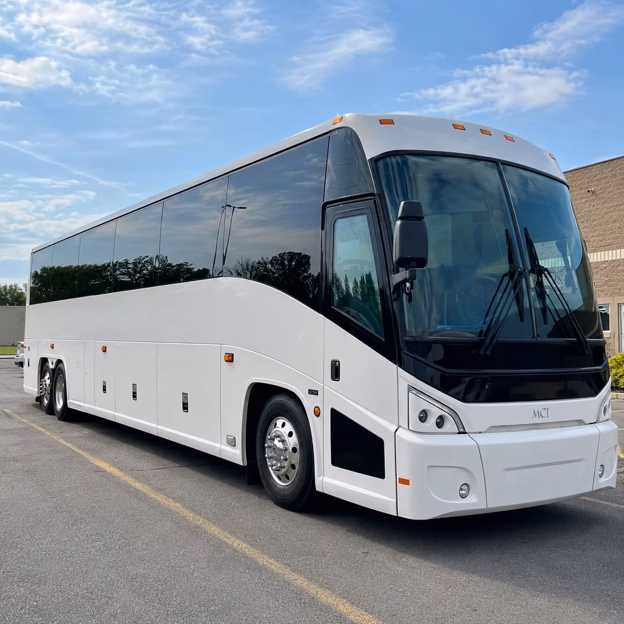 surprise event transportation on a private charter bus